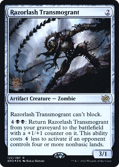 Razorlash Transmogrant (PRE-122) - The Brothers' War Promos Foil