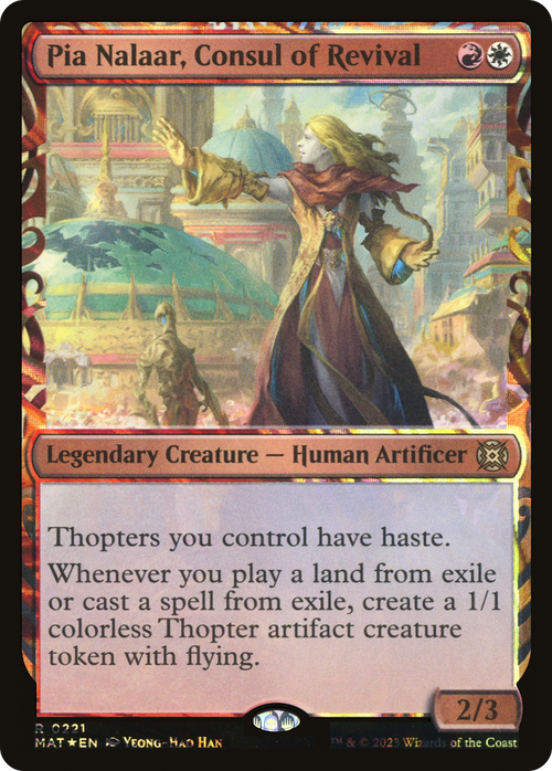 Pia Nalaar, Consul of Revival (Halo Foil) (MAT-221) - March of the Machine: The Aftermath: (Showcase) Foil