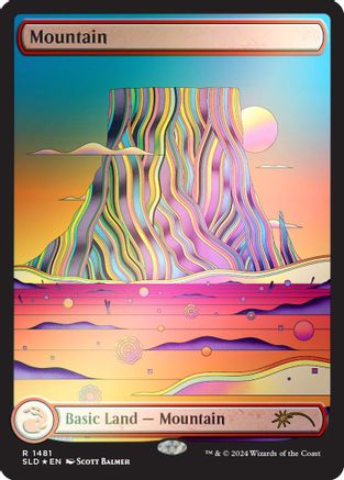 Mountain (1481) (Rainbow Foil) (SLD-1481) - Secret Lair Drop Series Foil