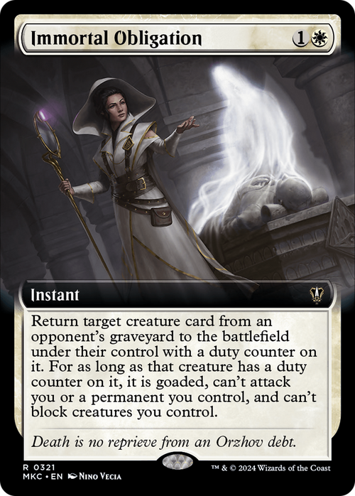 Immortal Obligation (Extended Art) (MKC-321) - Murders at Karlov Manor Commander: (Extended Art)