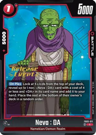 Neva : DA (FB05-011) - New Adventure Release Event Cards