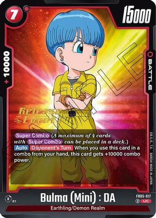 Bulma (Mini) : DA (FB05-017) - New Adventure Release Event Cards