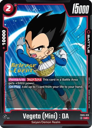 Vegeta (Mini) : DA (FB05-018) - New Adventure Release Event Cards