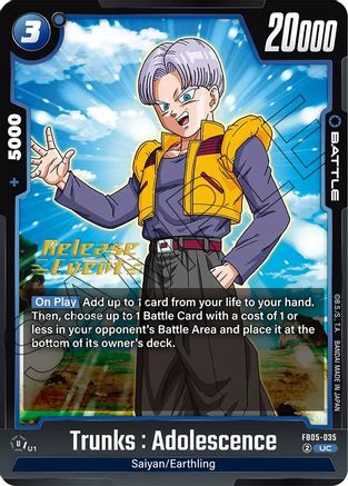 Trunks : Adolescence (FB05-035) - New Adventure Release Event Cards