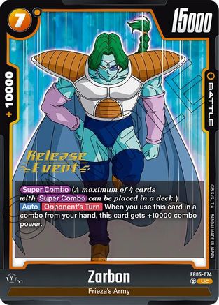 Zarbon (FB05-074) - New Adventure Release Event Cards