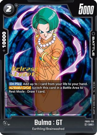 Bulma : GT (FB05-110) - New Adventure Release Event Cards