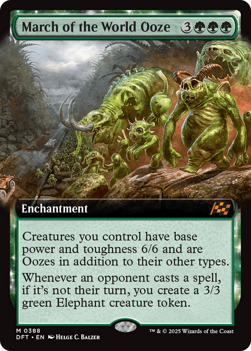 March of the World Ooze (Extended Art) (DFT-388) - Aetherdrift: (enchantment, Extended Art) Foil