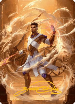 Basri, Tomorrow's Champion Art Card (Gold-Stamped Signature) (AADFT-009) - Art Series: Aetherdrift