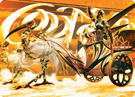 Skyseer's Chariot Art Card (Gold-Stamped Signature) (AADFT-035) - Art Series: Aetherdrift