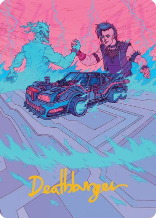 Demonic Junker Art Card (Gold-Stamped Signature) (AADFT-040) - Art Series: Aetherdrift