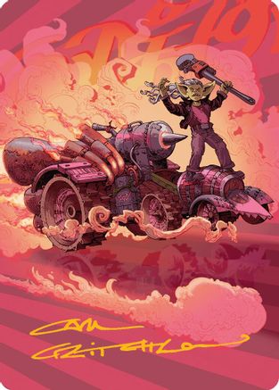 Burner Rocket Art Card (Gold-Stamped Signature) (AADFT-041) - Art Series: Aetherdrift