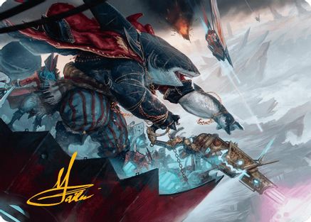 Captain Howler, Sea Scourge Art Card (16/54) (Gold-Stamped Signature) (AADFT-016) - Art Series: Aetherdrift