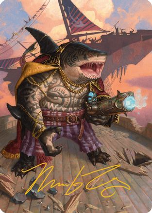 Captain Howler, Sea Scourge Art Card (4/54) (Gold-Stamped Signature) (AADFT-004) - Art Series: Aetherdrift