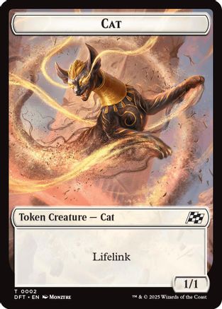 Cat // Thopter (0010) Double-Sided Token (DFT-2 // 10) - Aetherdrift Foil