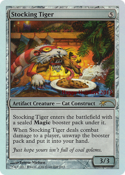 Stocking Tiger (SPECIAL-013) - Happy Holidays Foil