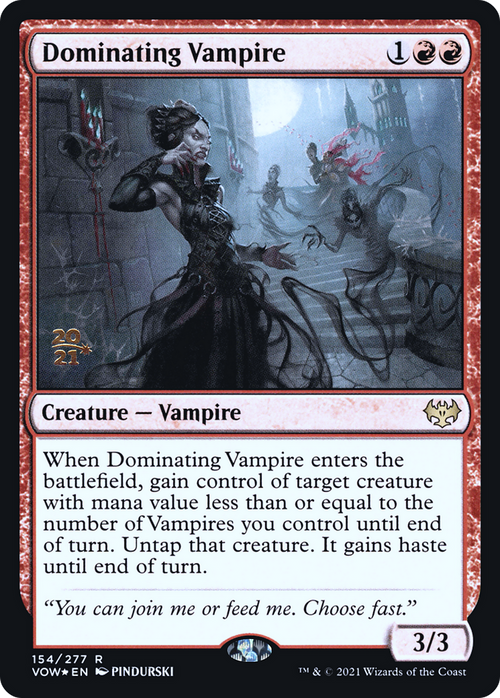 Dominating Vampire (PRE-154) - Innistrad: Crimson Vow Promos Foil