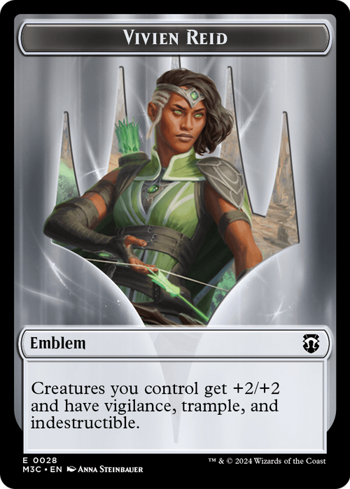 Vivien Reid Emblem (TM3C-028) - Modern Horizons 3 Commander Tokens Foil