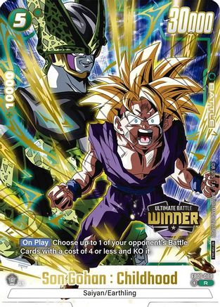 Son Gohan : Childhood - FB01-089 (Ultimate Battle Winner) (FB01-089) - Tournament and Championship Promos Holofoil