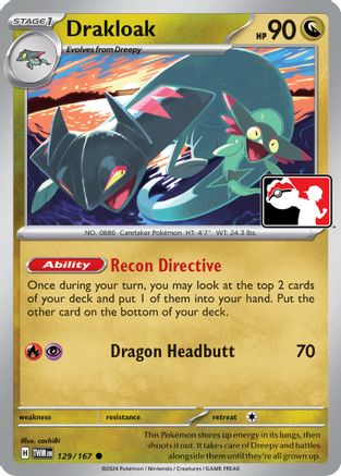 Drakloak 129  - Holofoil Prize Pack Series Cards - Common