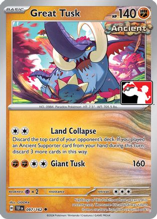 Great Tusk 097/162  Prize Pack Series Cards - Uncommon