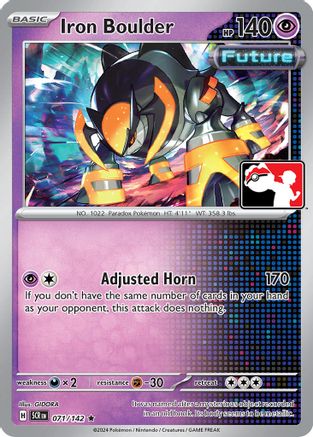 Iron Boulder 071/142  - Holofoil Prize Pack Series Cards - Rare