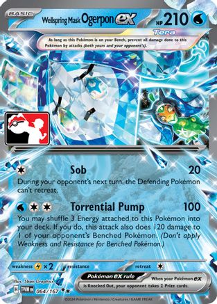 Wellspring Mask Ogerpon ex 064/167  - Holofoil Prize Pack Series Cards - Double Rare