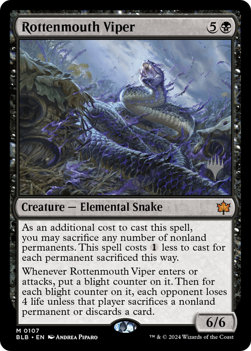 Rottenmouth Viper (PPBLB-107) - Bloomburrow Promos Foil