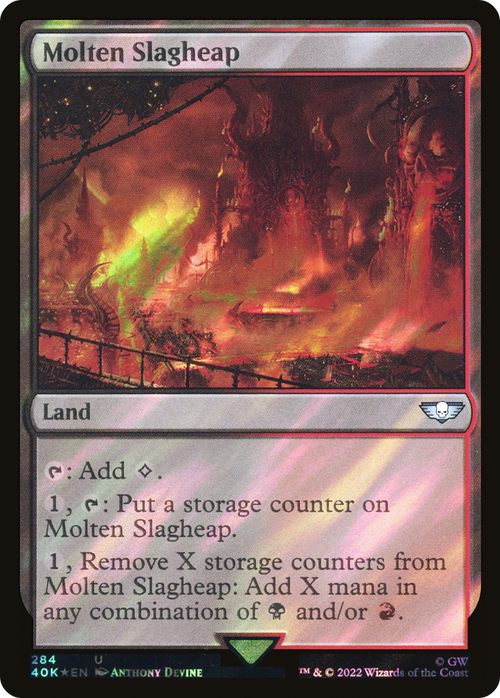 Molten Slagheap (Surge Foil) (40K-284) - Warhammer 40,000 Commander Foil