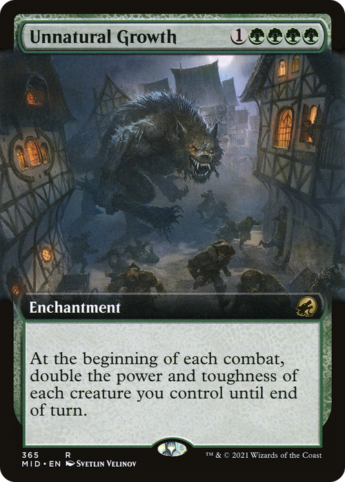 Unnatural Growth (Extended Art) (MID-365) - Innistrad: Midnight Hunt: (Extended Art)