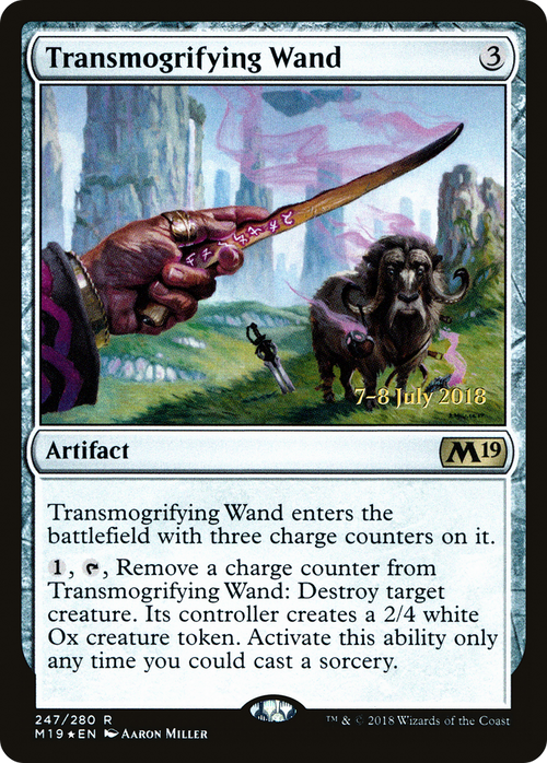 Transmogrifying Wand (PRE-247S) - Core Set 2019 Promos Foil