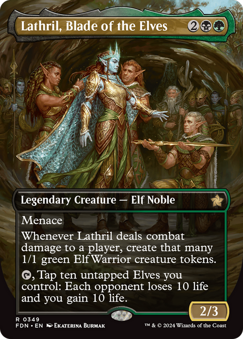 Lathril, Blade of the Elves (Borderless) (FDN-349) - Foundations