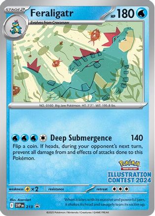 Feraligatr (Illustration Contest 2024) 213  SV Scarlet & Violet Promo Cards - Promo