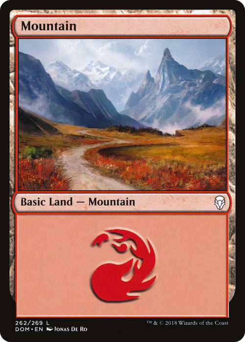 Mountain (262) (DOM-262) - Dominaria Foil