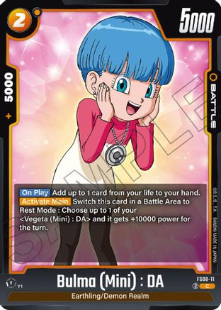 Bulma (Mini) : DA (FS08-11) - Starter Deck 8 Vegeta Mini Super Saiyan 3