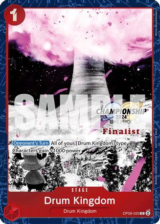Drum Kingdom (Championship 2024 Finalist Card Set Vol. 2) (OP08-020) - One Piece Promotion Cards Foil