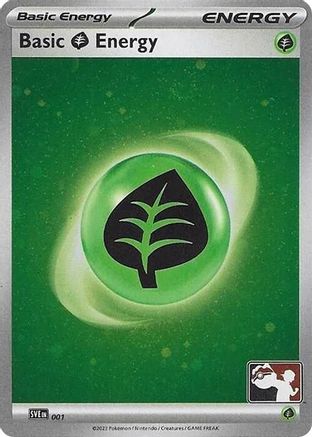 Basic Grass Energy (Cosmos Holo) 001  - Holofoil Prize Pack Series Cards - Common