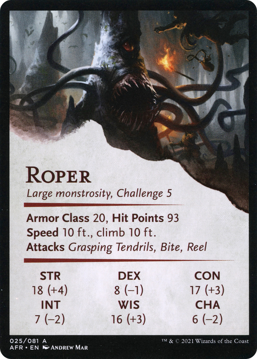 Lurking Roper // Roper (AAFR-025) - Adventures in the Forgotten Realms Art Series (Borderless) Foil