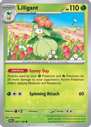 Lilligant 007  - Reverse Holofoil SV09 Journey Together - Common