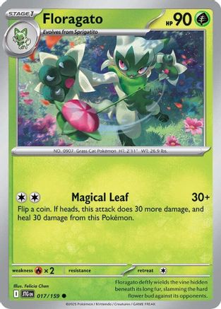Floragato 017  - Reverse Holofoil SV09 Journey Together - Common