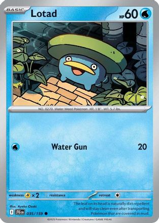 Lotad 035  - Reverse Holofoil SV09 Journey Together - Common