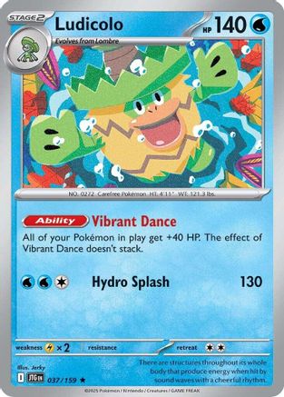 Ludicolo 037  - Holofoil SV09 Journey Together - Rare