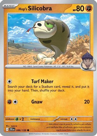 Hop's Silicobra 086  - Reverse Holofoil SV09 Journey Together - Common