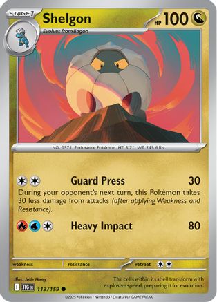 Shelgon 113  - Reverse Holofoil SV09 Journey Together - Common
