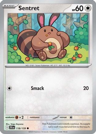 Sentret 118  - Reverse Holofoil SV09 Journey Together - Common