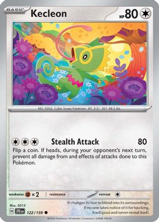Kecleon 122  - Reverse Holofoil SV09 Journey Together - Common