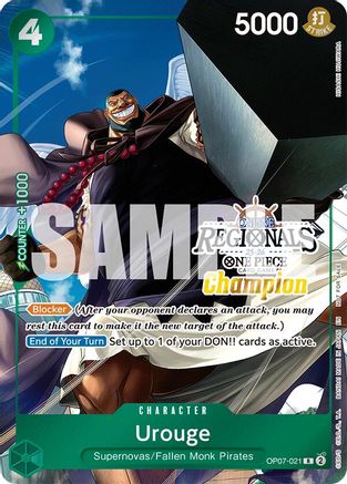 Urouge (Online Regional Champion Card Set 2025 Vol.1) (OP07-021) - One Piece Promotion Cards Foil