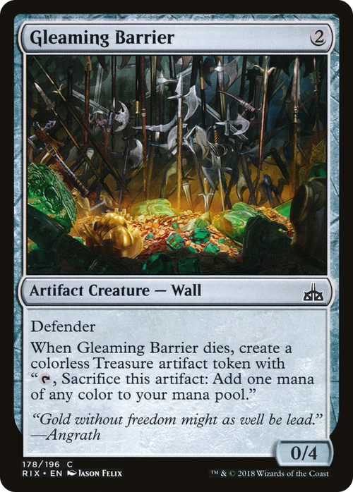 Gleaming Barrier (RIX-178) - Rivals of Ixalan Foil