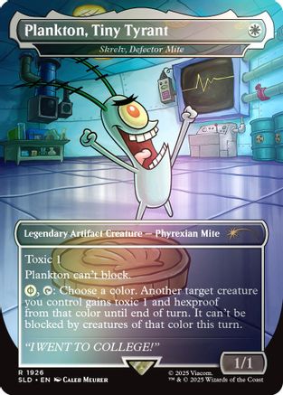 Plankton, Tiny Tyrant - Skrelv, Defector Mite (Rainbow Foil) (SLD-1926) - Secret Lair Drop Series Foil