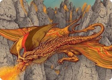 Magmatic Hellkite Art Card (34/54) (AATDM-034) - Art Series: Tarkir: Dragonstorm