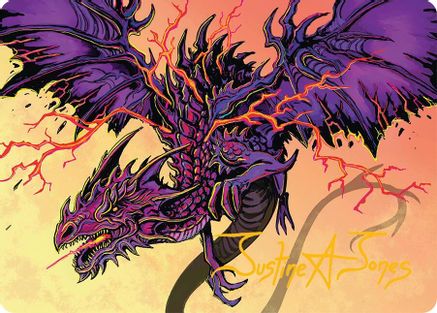 Stormshriek Feral Art Card (35/54) (Gold-Stamped Signature) (AATDM-035) - Art Series: Tarkir: Dragonstorm